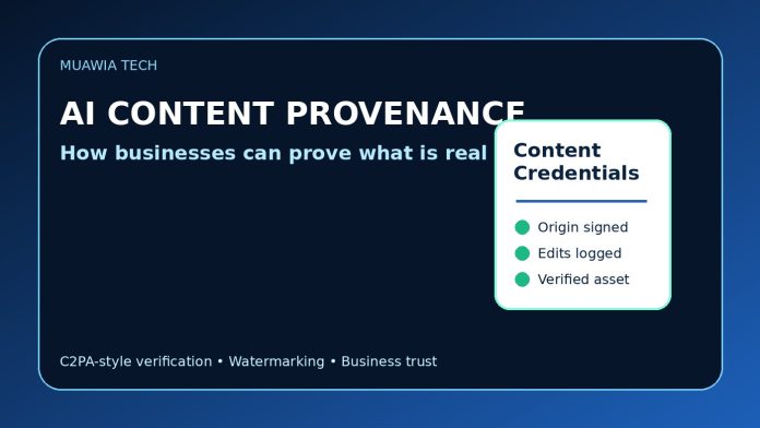 AI content provenance and Content Credentials for business authenticity