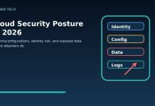 Cloud security posture dashboard showing identity configuration data and monitoring controls