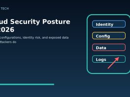 Cloud security posture dashboard showing identity configuration data and monitoring controls