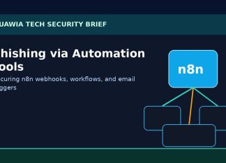 Featured image for n8n webhook security and phishing automation risks