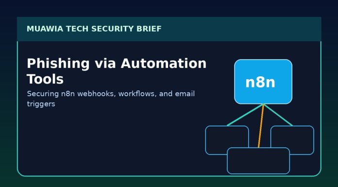 Featured image for n8n webhook security and phishing automation risks