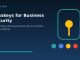 Passkeys for business security with a lock and identity controls