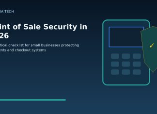 Point of Sale Security in 2026: A Practical Checklist for Small Businesses Point of sale security in 2026 with POS terminal and shield