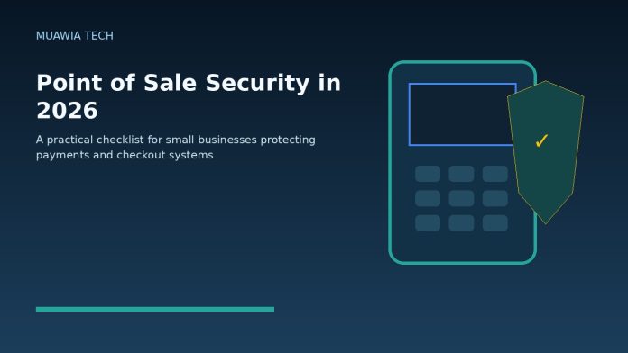 Point of Sale Security in 2026 Point of sale security in 2026 with POS terminal and shield