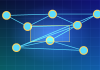 Quantum-safe security illustration with encrypted data nodes and future-proof protection layers