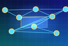 Quantum-safe security illustration with encrypted data nodes and future-proof protection layers