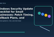 Windows Security Update Checklist for Small Businesses: Patch Timing, Rollback Plans, and Exploit Risk featured editorial image