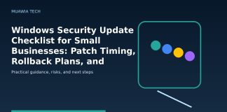 Windows Security Update Checklist for Small Businesses: Patch Timing, Rollback Plans, and Exploit Risk featured editorial image