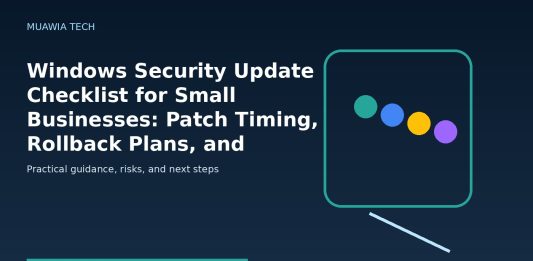 Windows Security Update Checklist for Small Businesses: Patch Timing, Rollback Plans, and Exploit Risk featured editorial image