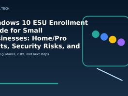 Windows 10 ESU Enrollment Guide for Small Businesses: Home/Pro Costs, Security Risks, and Migration Controls Windows 10 ESU Enrollment Guide for Small Businesses: Home/Pro Costs, Security Risks, and Migration Controls featured editorial image