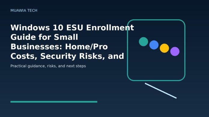 Windows 10 ESU Enrollment Guide for Small Businesses: Home/Pro Costs, Security Risks, and Migration Controls featured editorial image