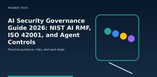 AI Security Governance Guide 2026: NIST AI RMF, ISO 42001, and Agent Controls featured editorial image