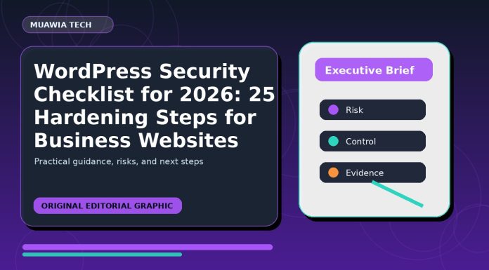WordPress Security Checklist for 2026: 25 Hardening Steps for Business Websites featured editorial image