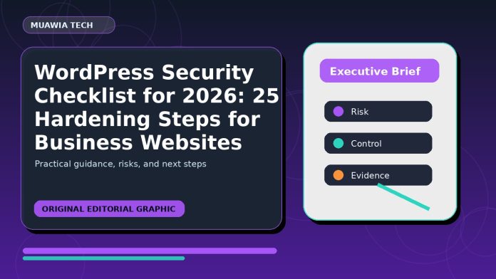 WordPress Security Checklist for 2026: 25 Hardening Steps for Business Websites featured editorial image