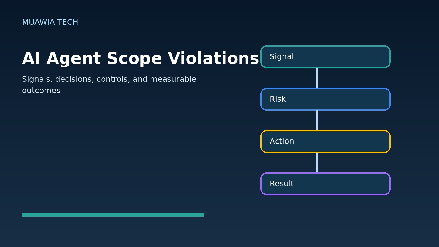 AI agent scope violations workflow diagram