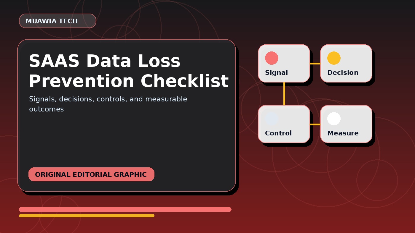SaaS data loss prevention checklist workflow diagram