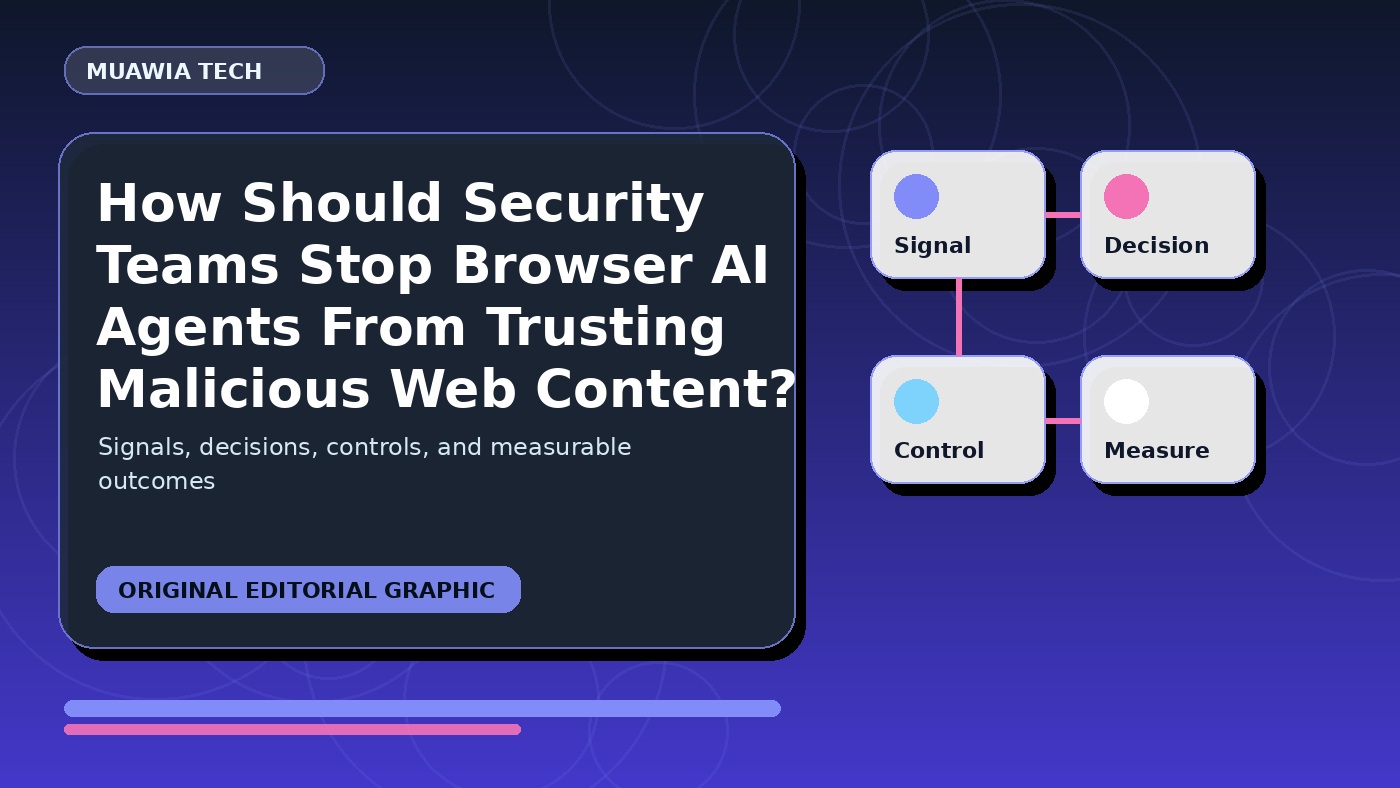 How should security teams stop browser AI agents from trusting malicious web content? workflow diagram