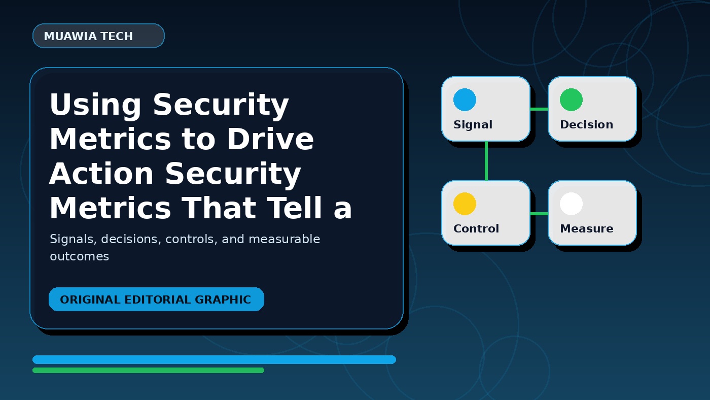 using security metrics to drive action security metrics that tell a story workflow diagram